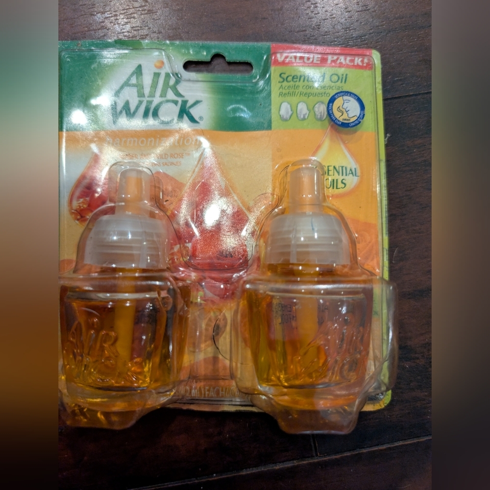 NOS Airwick Harmonization Amber and Wild Rose scented oil refill Hard to find!